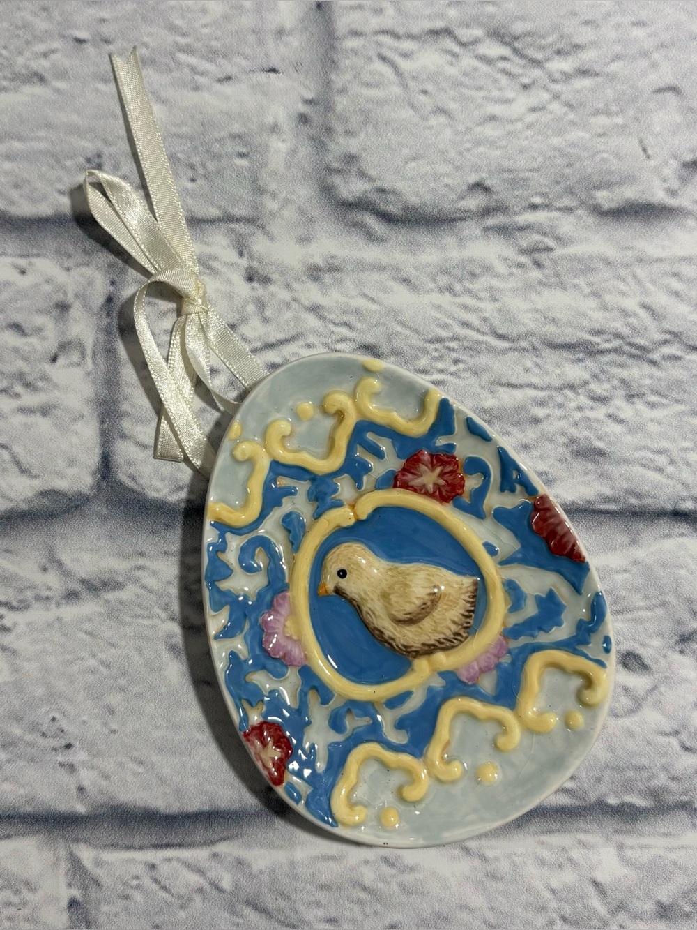 Vintage MWW Market Easter egg ceramic plate ornament